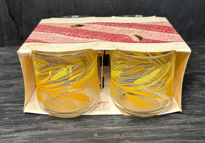 Libbey Golden Wheat Drink Glasses in original box