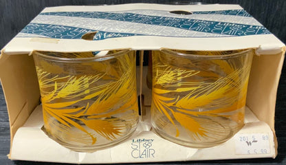 Libbey Golden Wheat Tumblers Glasses set