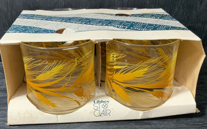 Libbey Golden Wheat Tumblers Glasses