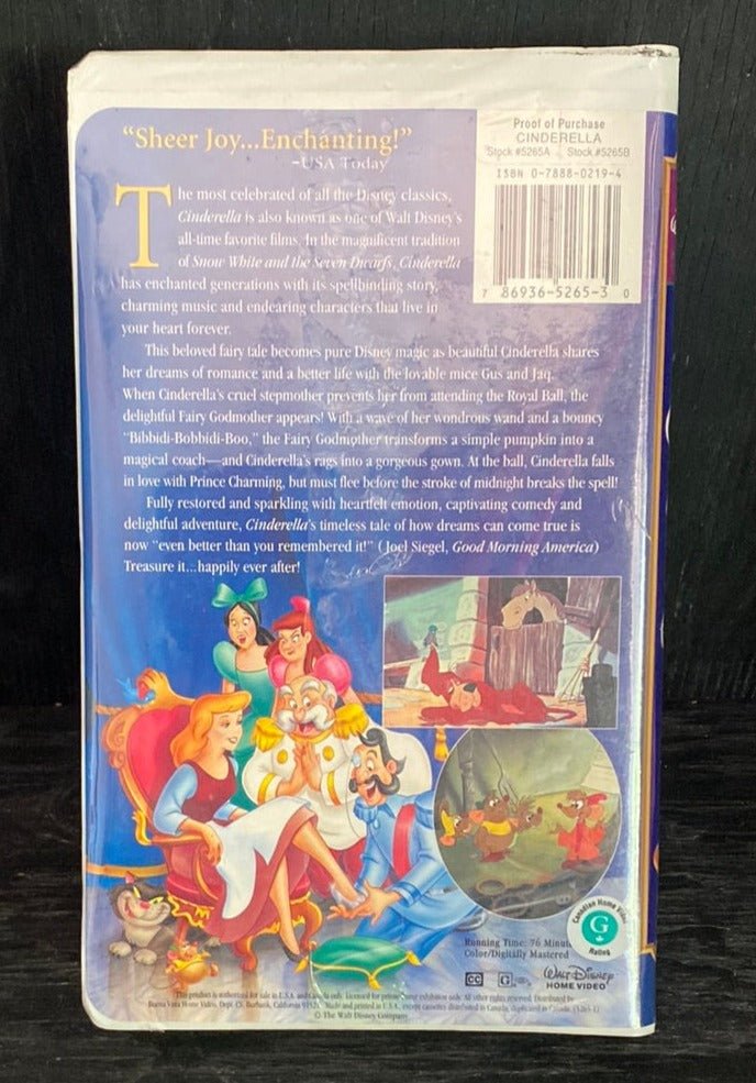 Limited Edition Cinderella VHS Movie New Factory Sealed - HLJ at HomeLimited Edition Cinderella VHS Movie New Factory SealedCinderellaDisney