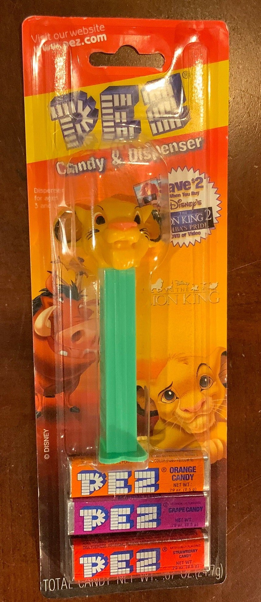 Lion King 2 Pez Dispensers New on Cards lot of 4 - HLJ at HomeLion King 2 Pez Dispensers New on Cards lot of 4Pez DispenserPez