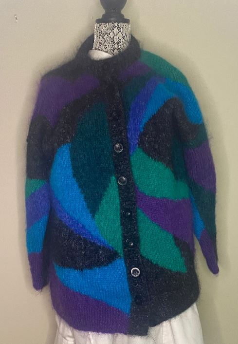 Lorraine Laban New Zealand Vintage Mohair Women’s Cardigan Sweater