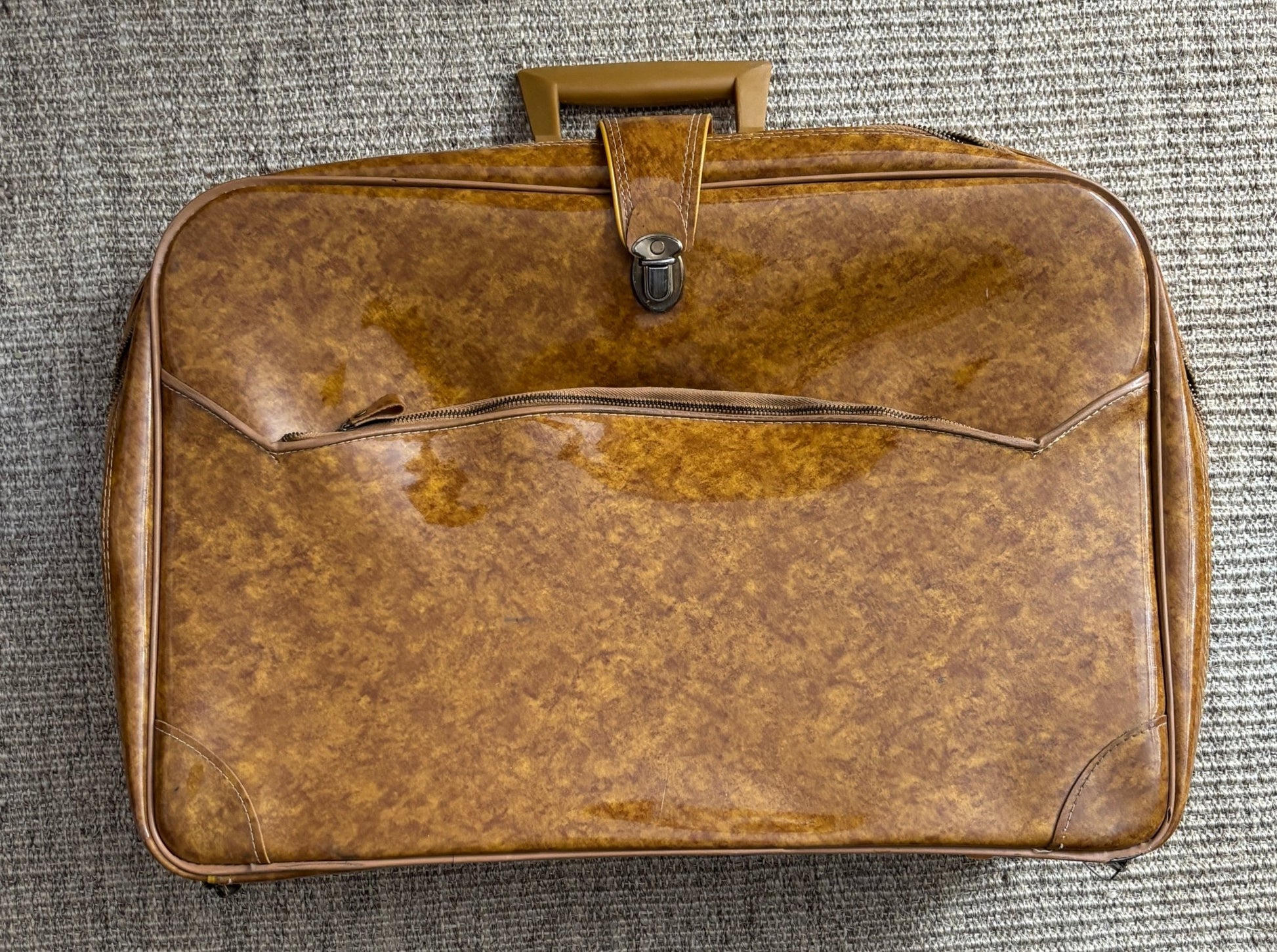 Vinyl Gold Vintage Suitcase