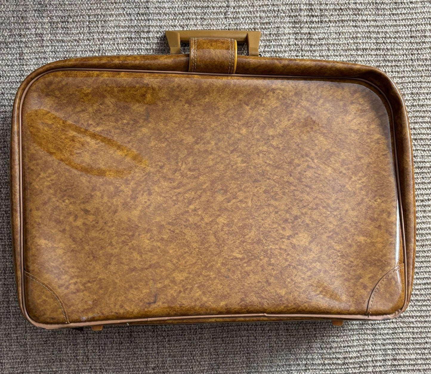 Pleather Gold Vintage Suitcase