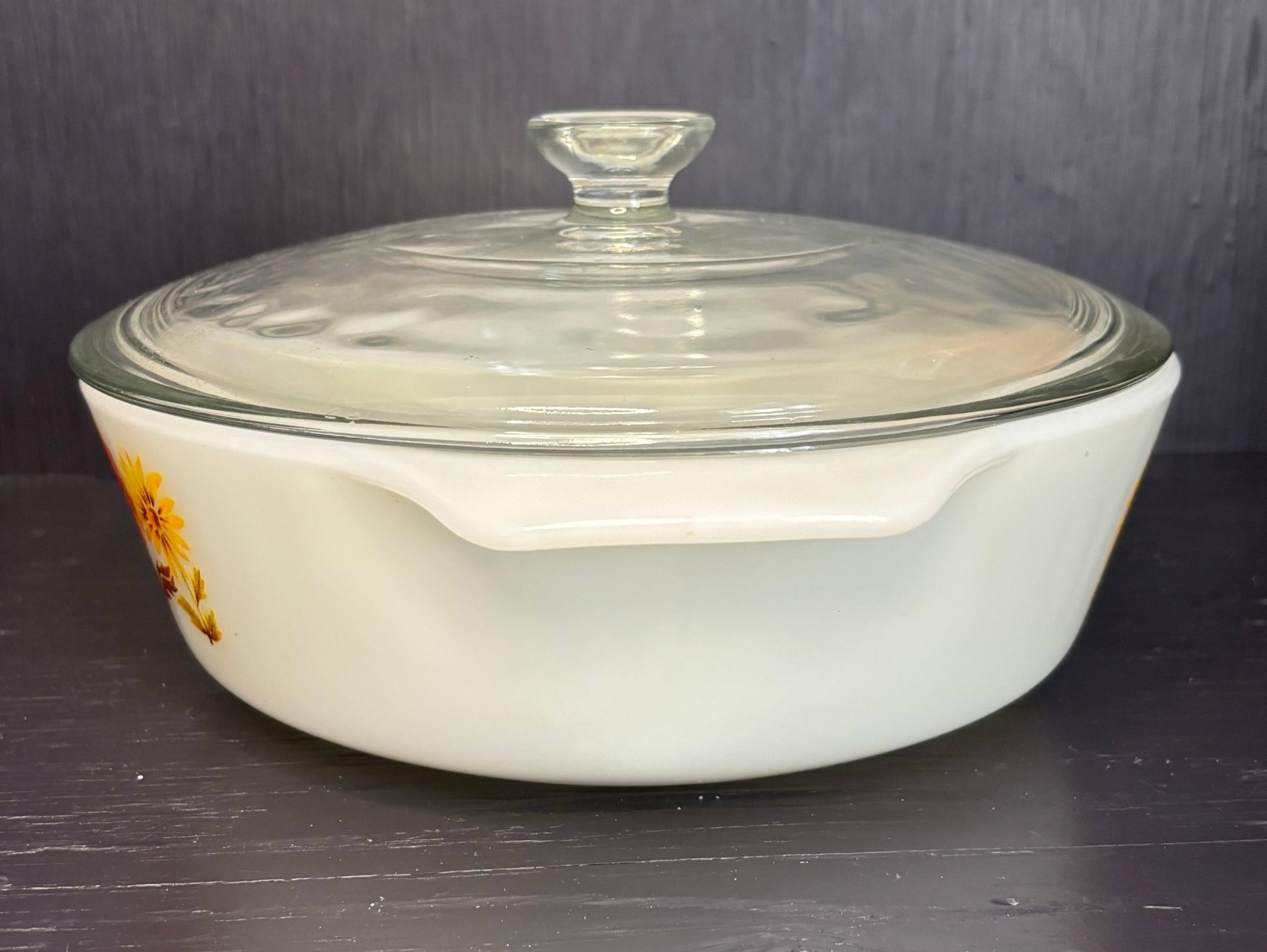 Made in USA Glas-Bake Covered Casserole Dish