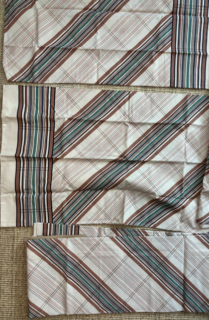 Made in USA Sears Roebuck Striped Percale Double Bed Sheet Set