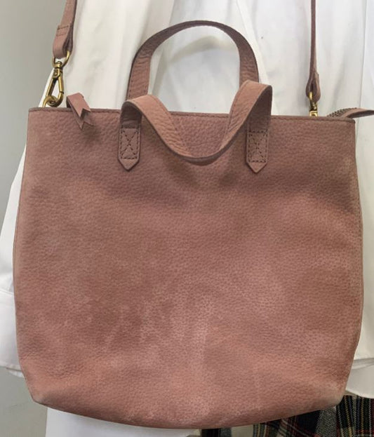 Madewell Zip Top Transport Crossbody in Nubuck Leather Purse