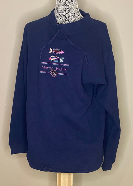 Marco Island Vintage Embroidered Women’s Sweatshirt