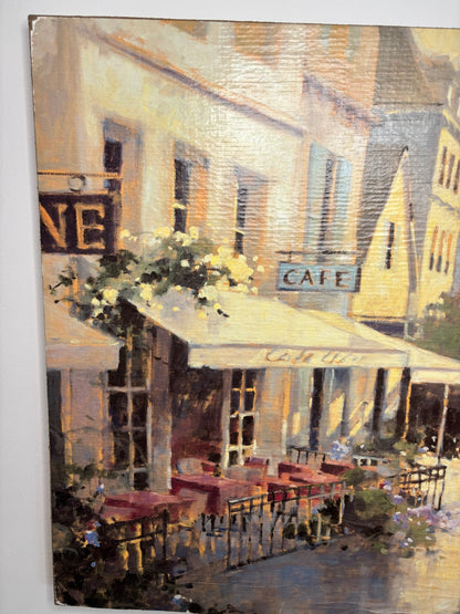 Marilyn Simandle Cafe de Ville Fine Art on Canvas Painting