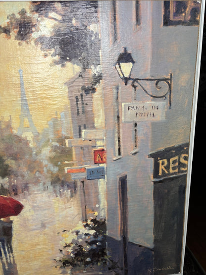 Marilyn Simandle Cafe de Ville Fine Art on Canvas Painting