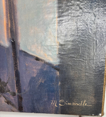 Marilyn Simandle Cafe de Ville Fine Art on Canvas Painting