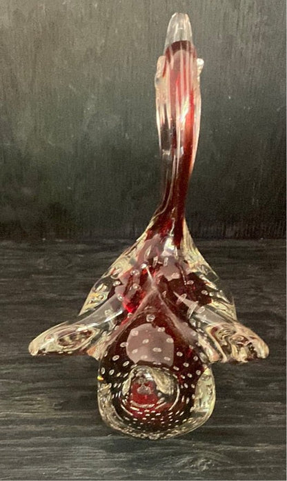 Mid Century Hand Blown Murano Glass Swan Sculpture