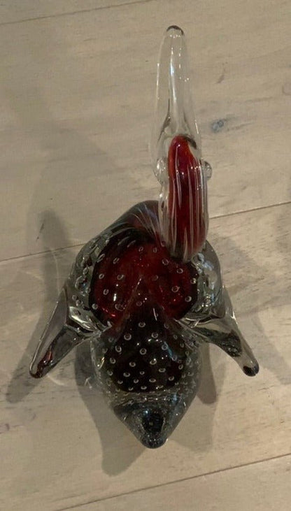 Mid Century Hand Blown Murano Glass Swan Sculpture