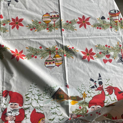 Mid Century Modern Christmas Tablecloth