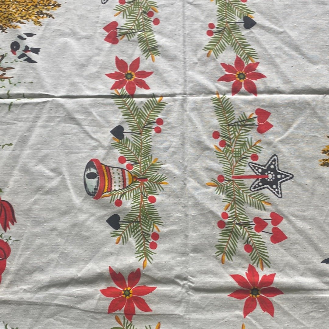 Mid Century Modern Christmas Tablecloth - HLJ at HomeMid Century Modern Christmas TableclothTableclothVintage