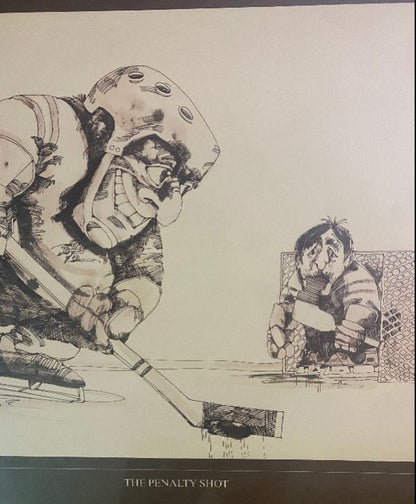 Mike Dywelska The Penalty Shot Hockey Print