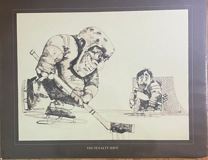 Mike Dywelska The Penalty Shot Hockey Print
