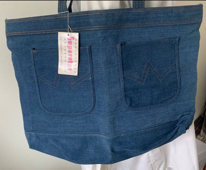 Mischief Maker Superstar Vintage Denim Jeans Tote Bag
