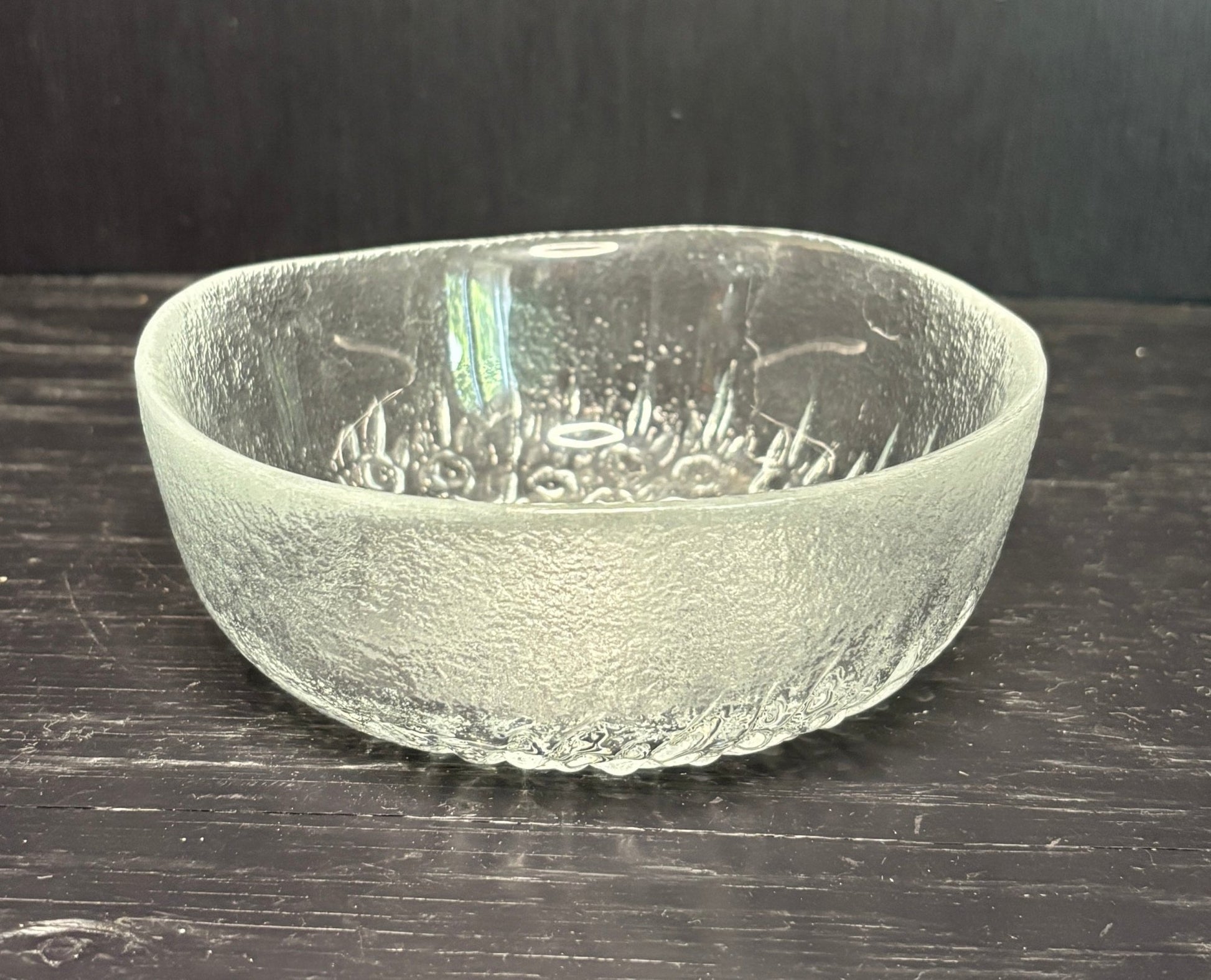 Muurla Peacock Glass Bowl by Raija Luoto Finland
