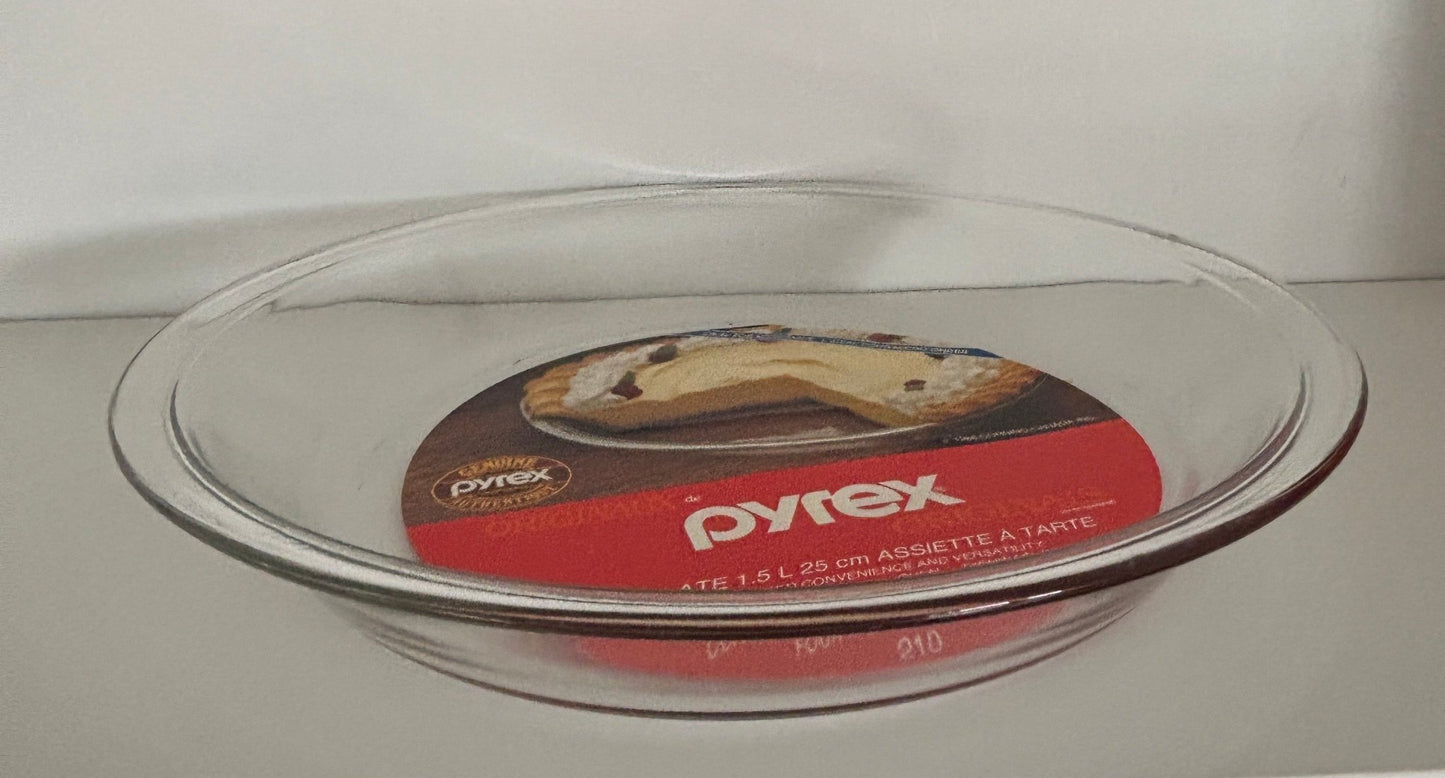 New Pyrex Clear Glass Pie Plate