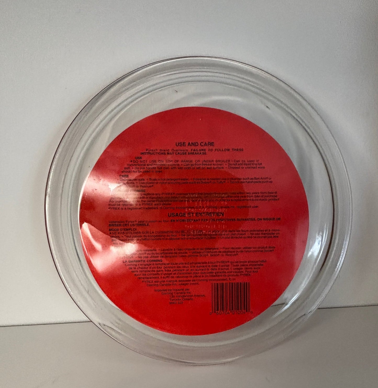 Pyrex Clear Glass Pie Plate