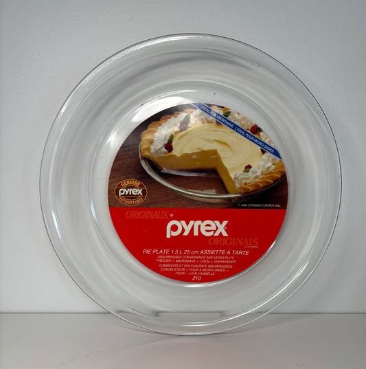 New Pyrex Clear Glass Pie Plate