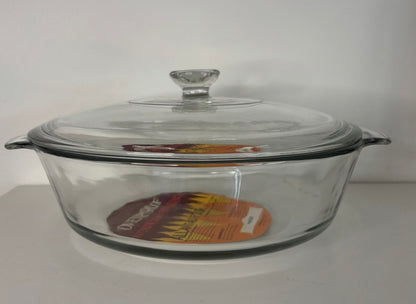 New Vintage Anchor Hocking 9 Inch Glass Casserole Dish