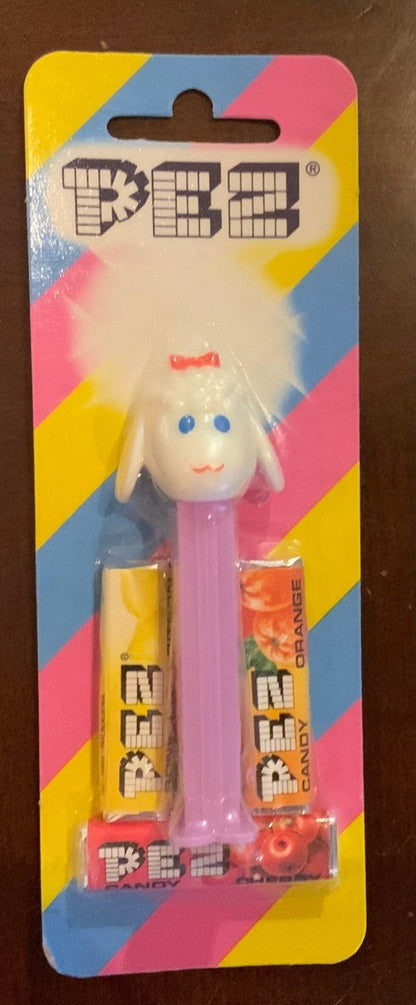 New Vintage Easter Lamb Pez new on a striped card