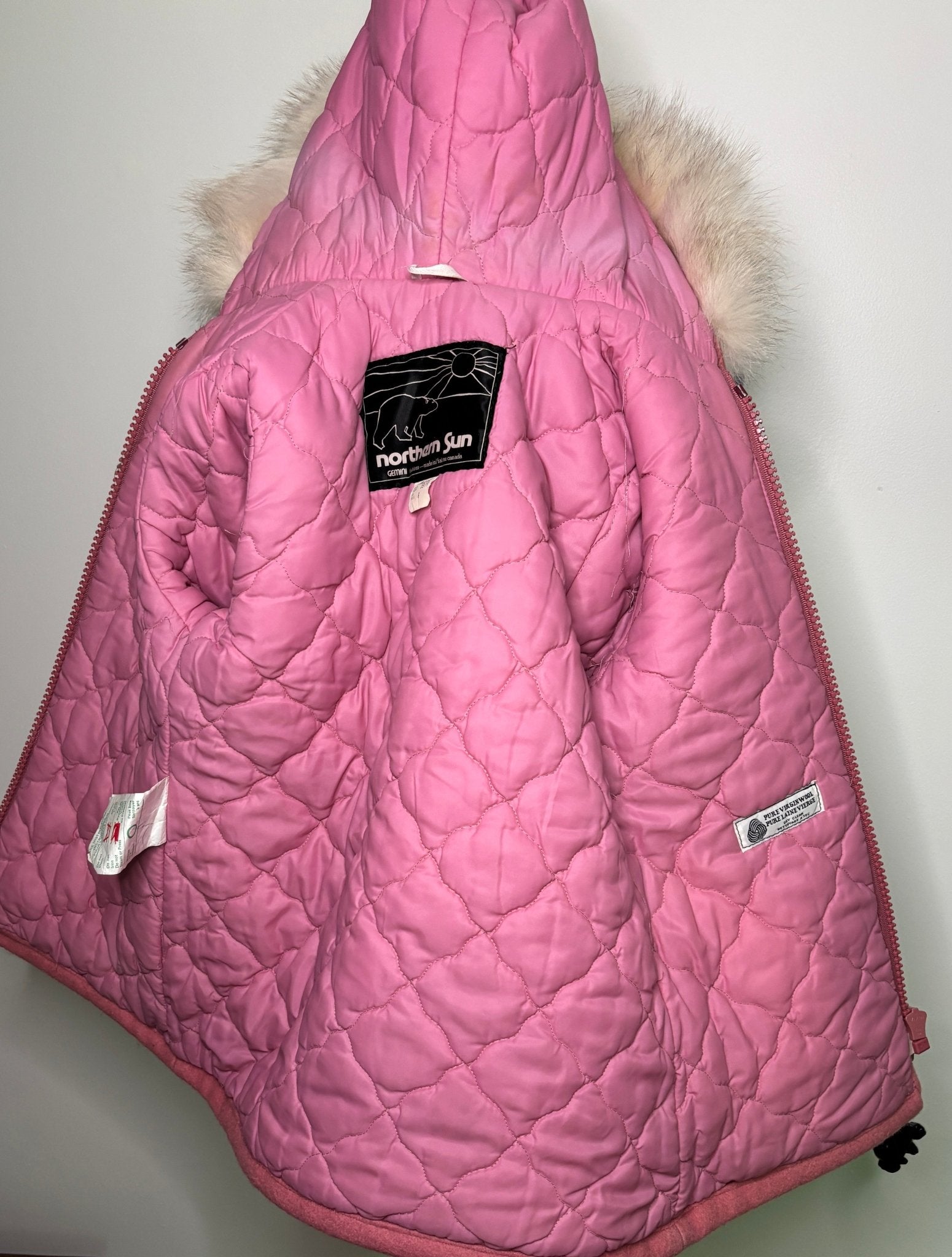 Northern Sun Indigenous Inspired Girls Pink Wool Coat Size 6