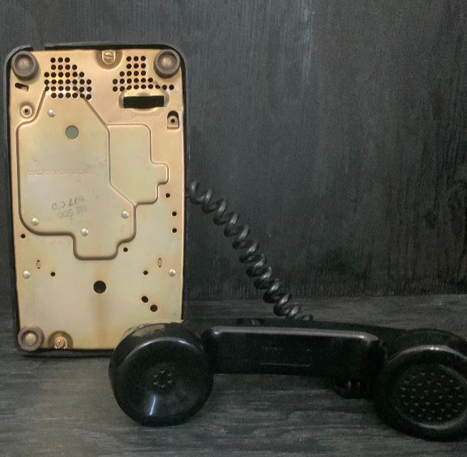 Black Rotary Desk Telephone