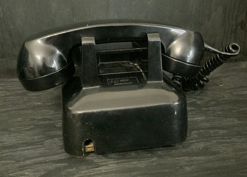 Northern Telecom Vintage Black Rotary Desk Telephone