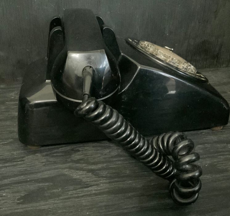 Black Rotary Desk Telephone