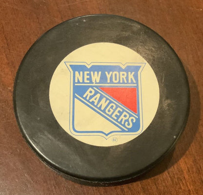 Official Vintage NHL New York Rangers Hockey Puck
