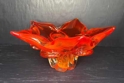 Lorraine Leaf Shaped Glass Bowl