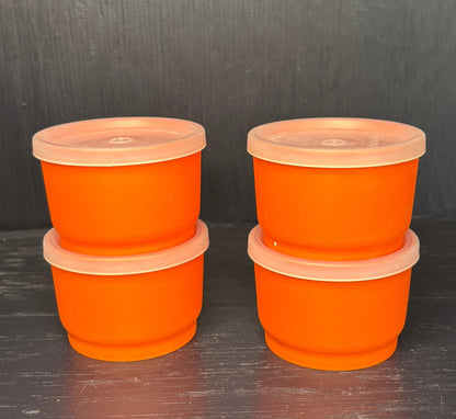 Orange Tupperware Snack Cups Set of 4