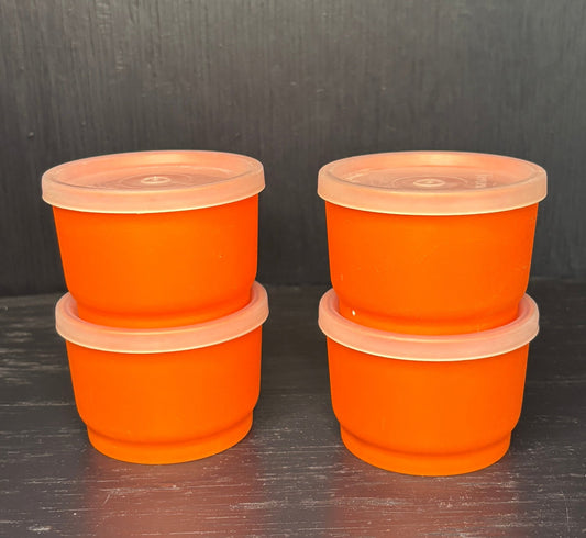 Orange Tupperware Snack Cups Set of 4