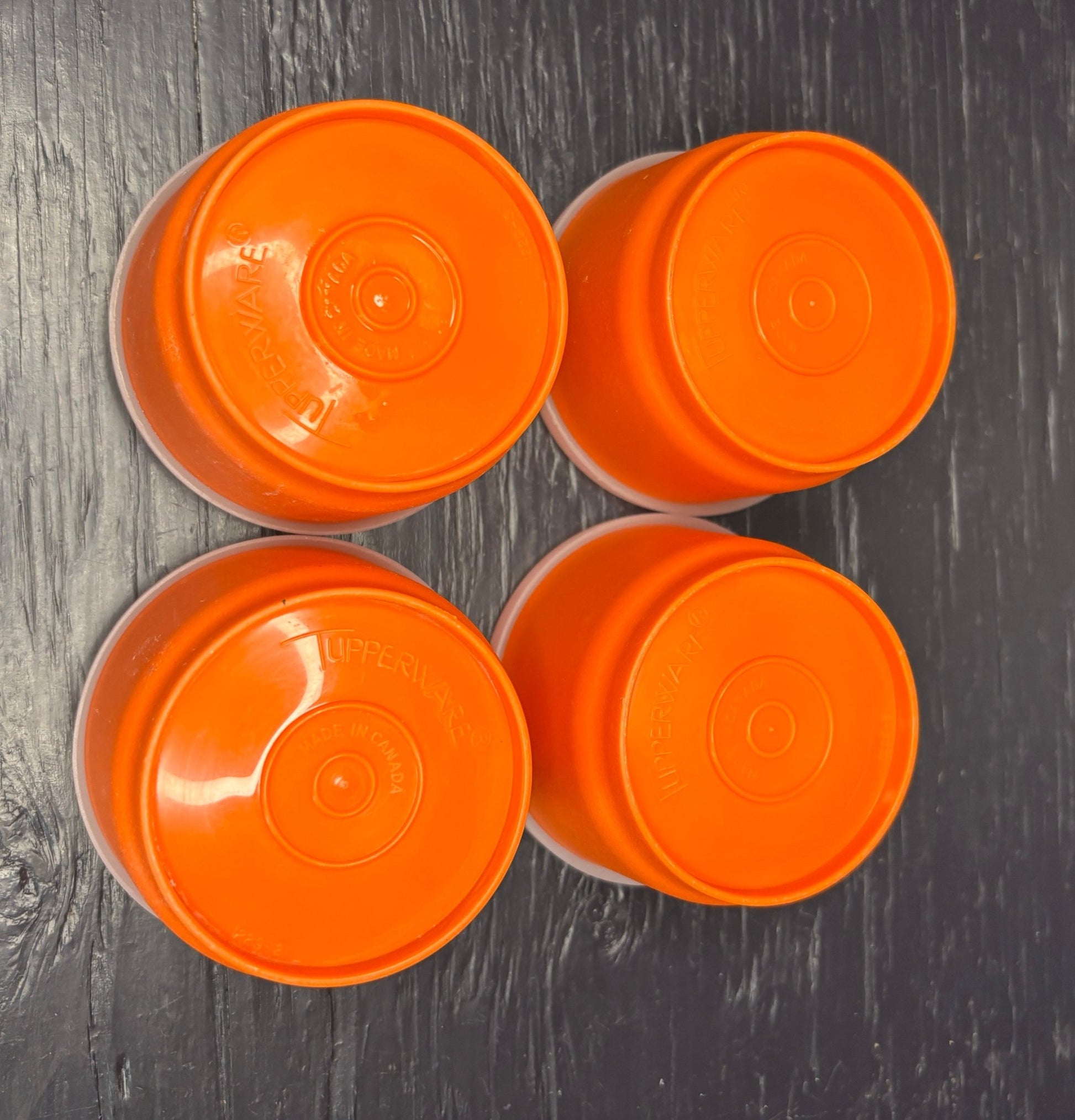 Orange Tupperware Snack Cups Set of 4