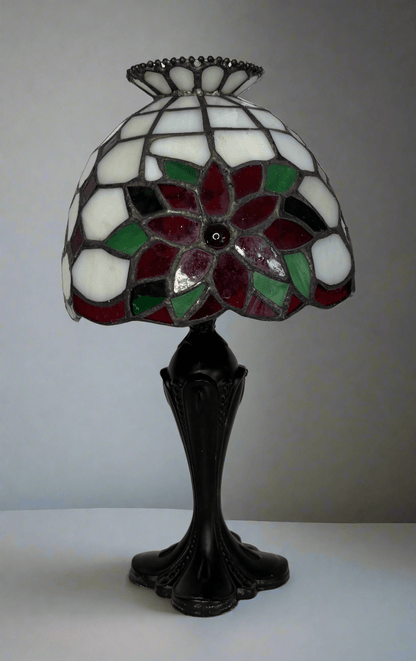 Partylite Poinsettia Stained Glass Votive Candle Holder
