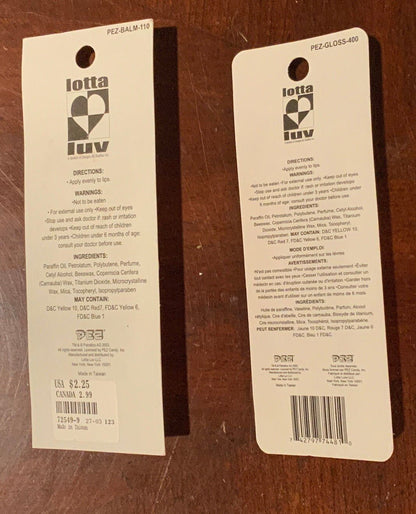 Pez Lip Balm and Lip Gloss