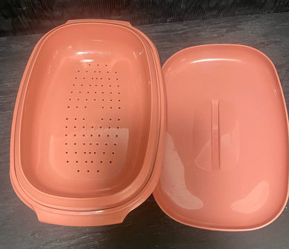 Pink Tupperware Vegetable Container