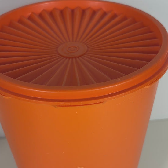 Tupperware 10 Inch Orange Servalier Storage Container