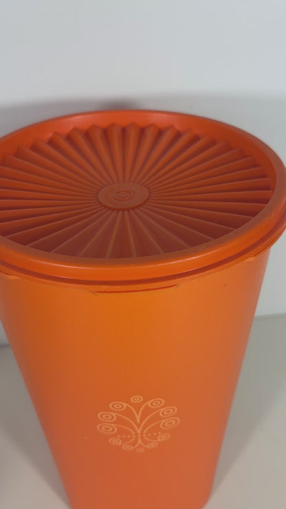 Tupperware 10 Inch Orange Servalier Storage Container