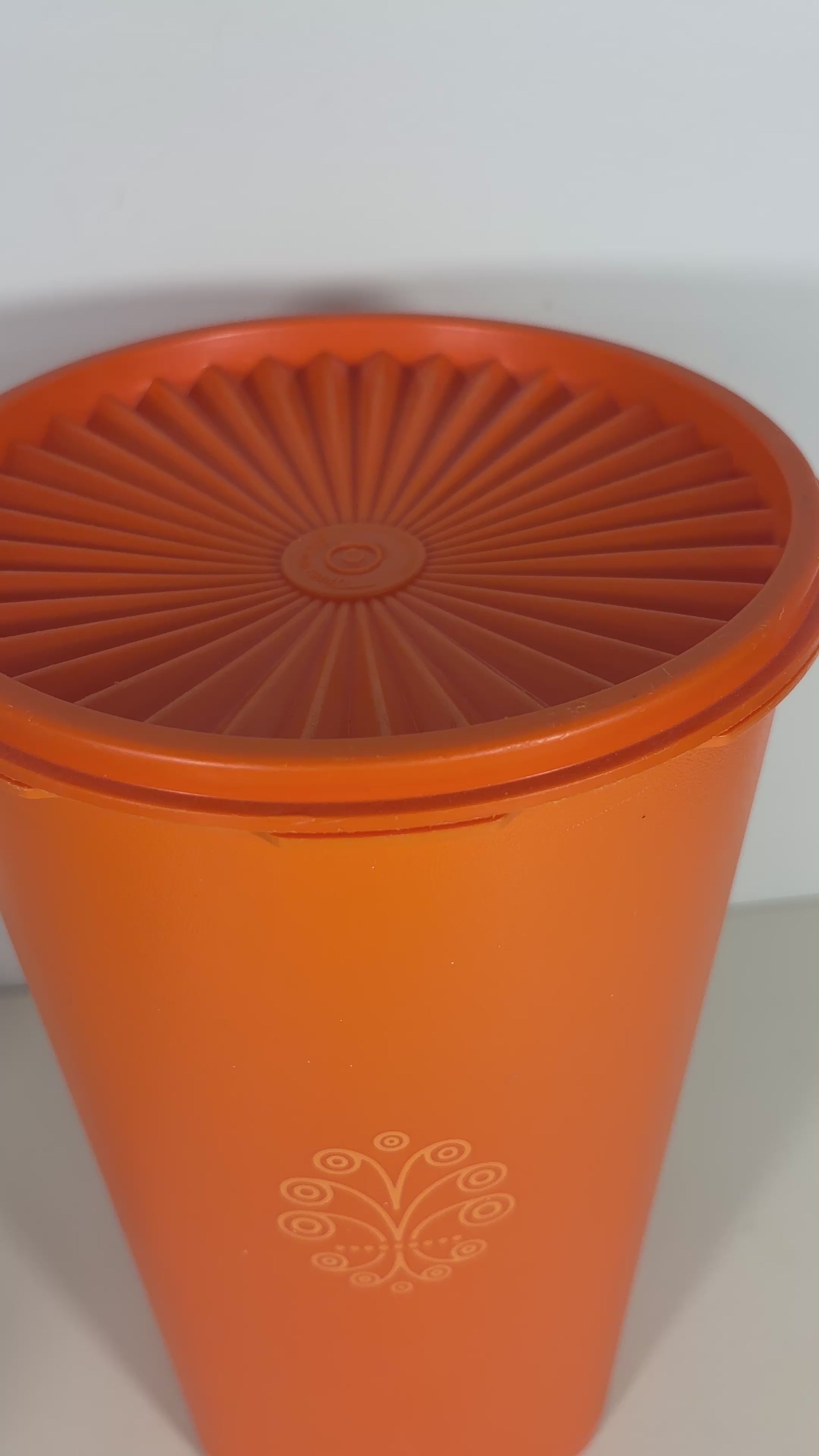 Tupperware 10 Inch Orange Servalier Storage Container
