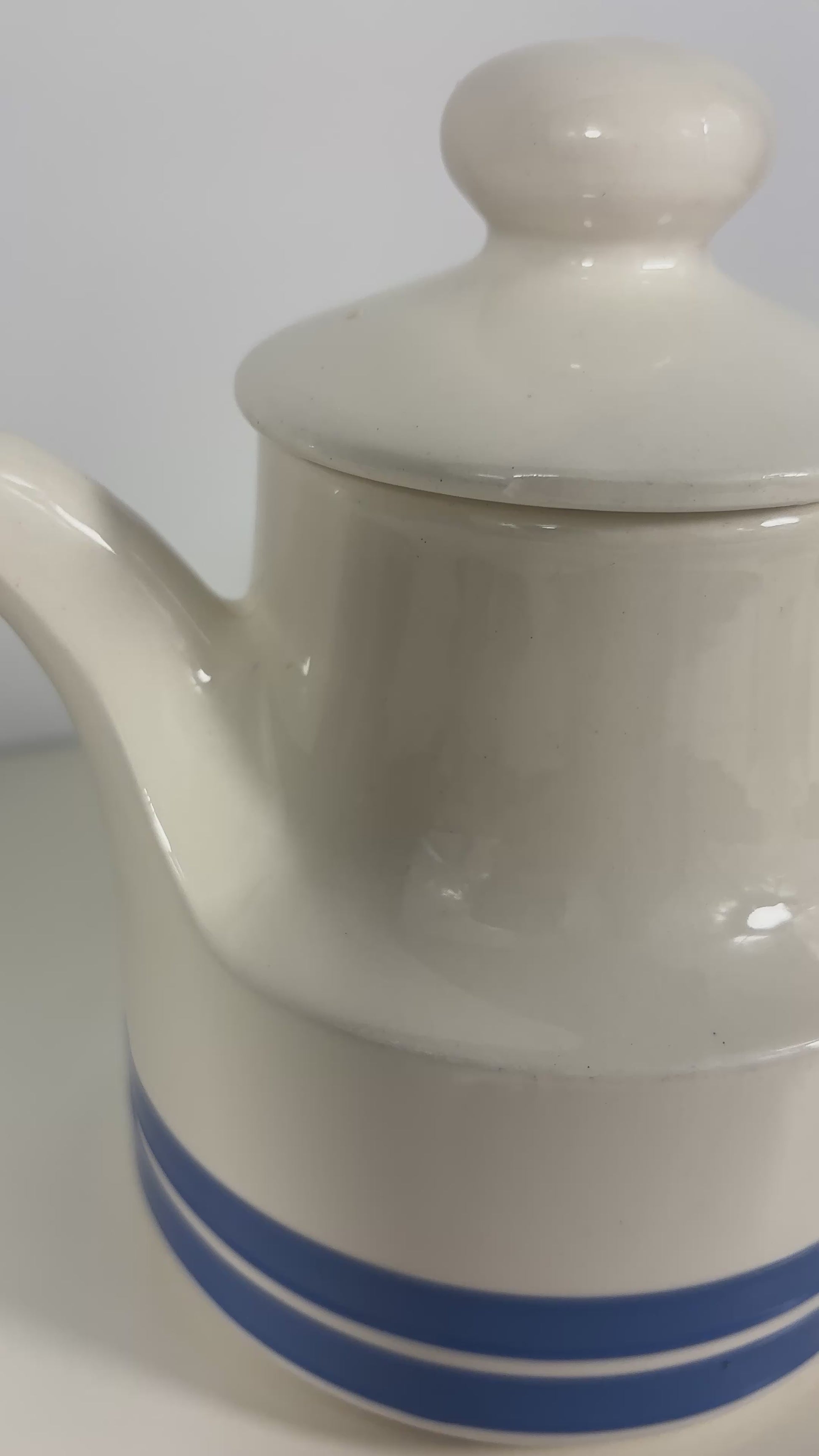 Carrigaline Ireland Blue Striped Teapot