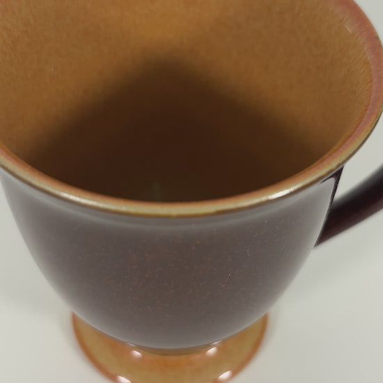 Denby brown stoneware pedestal mug collectible