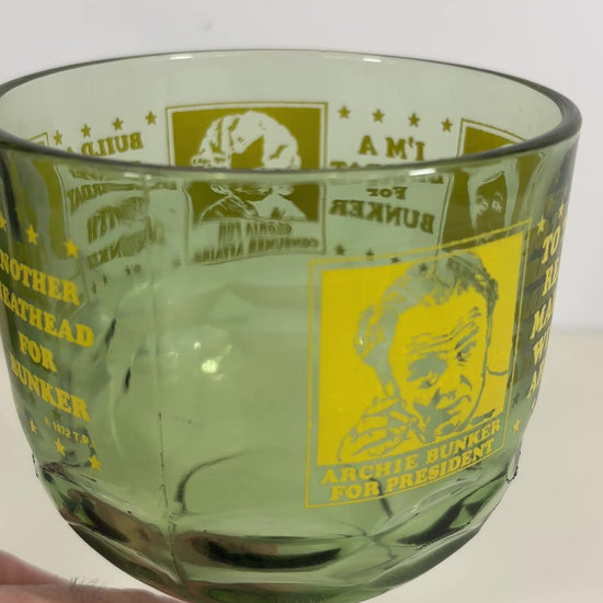 1972 Archie Bunker for President Glass Goblet