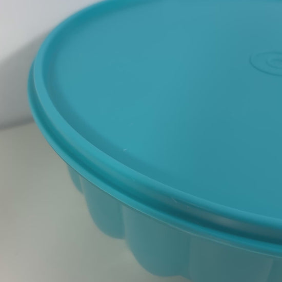 Aqua Blue Tupperware Jel-Ring Vintage Jello Mold