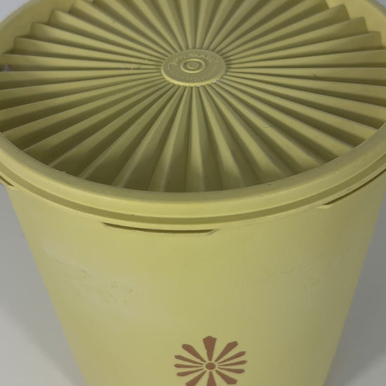 Tupperware 8 Inch Harvest Gold Servalier Storage Container
