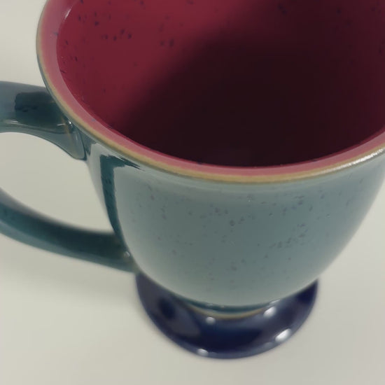 Denby Harlequin Green Footed Pedestal Mug