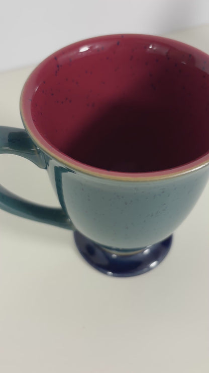 Denby Harlequin Green Footed Pedestal Mug